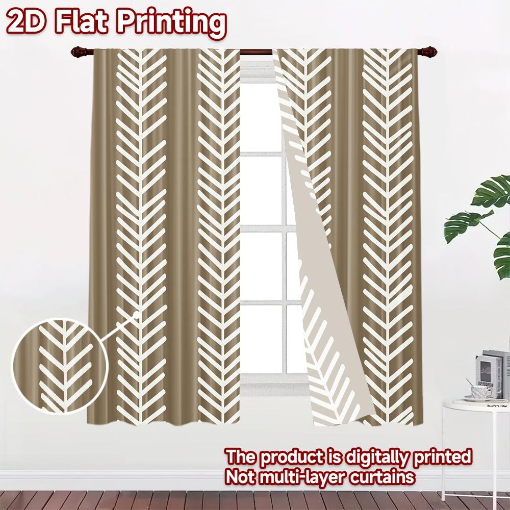 2D flat Photography Backdrop Popular Party Backdrop Brown Zigzag Stripes 100% Polyester Festive Wall Decor for Holiday