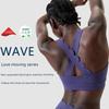 Fashion Wavy Edge Fitness Suit Women's High Strength Bubble Wrap Cross Back Lace Sports Bra Skinny Yoga Pants