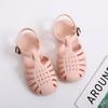 Children's sandals spring and summer boys soft-soled hollowed-out hole shoes girls flat-soled bag head jelly shoes baby children's sandals