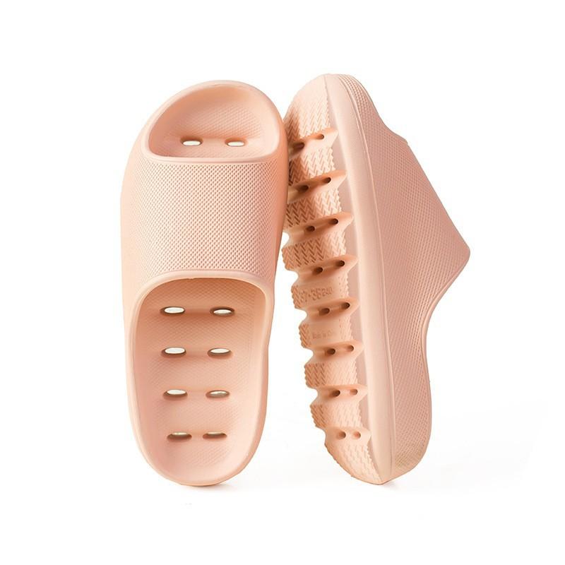 Thick bottom bath bathroom slippers men's summer home indoor soft bottom home quick drying water leakage hollow cool slippers women