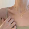 Korean Simple and Exquisite Flash Diamond Butterfly Necklace Personalized Neck Chain Full of Diamonds Zircon Collarbone Chain Tide
