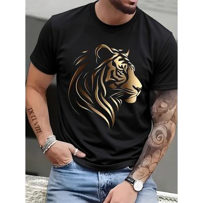 Unisex Lion Print T-Shirt - Comfortable And Breathable Crew Neck Tee, Relaxed Fit Casual Shirt for Daily And Sports Use - Perfect Present for Animal