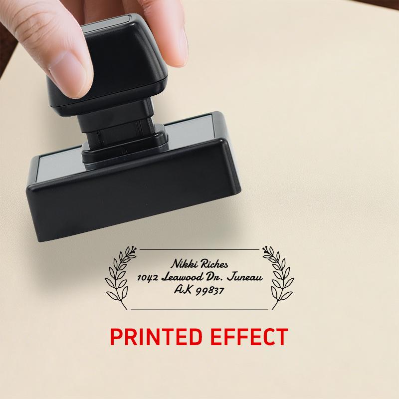 

Custom Business Stamp - Self Inking Personalized Address Stamp for Lettter & Greeting Card, Party Badge & Gift Wrapping