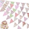 Triangle Bunting Flags 12M/40Ft Reusable Easy to Hang Banner for Wedding Birthday Bachelorette Party Decor