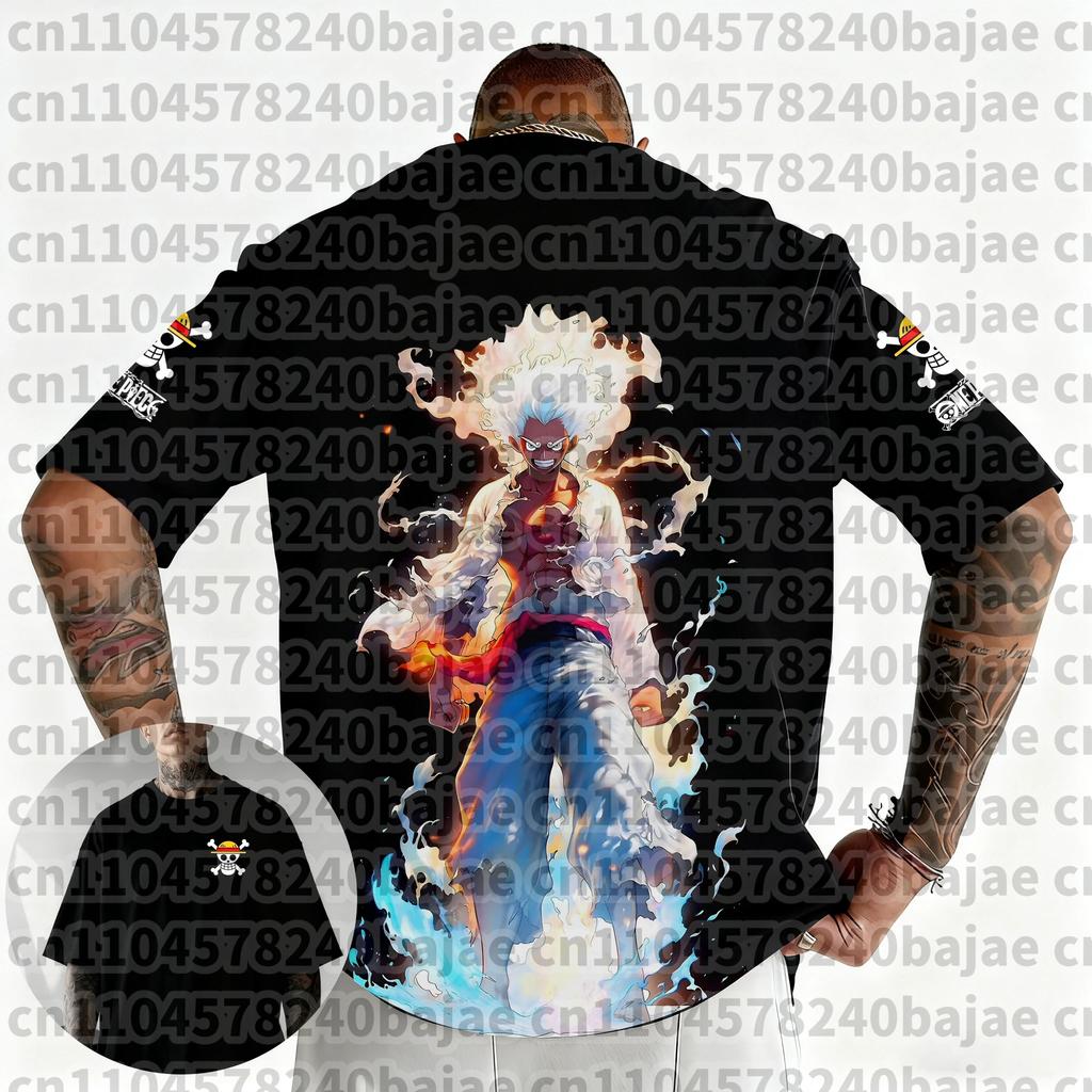 Camiseta Estampada de Anime Japonés One Piece para Hombre Roronoa Zoro Niño Infantil Harajuku Manga Corta Niños Camiseta de Luffy Ropa