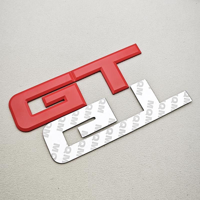 3D Metal Logo GT Car Rear Boot Trunk Emblem Fender Side Front Grille Badge Sticker Decals For Mustang GT Accessories