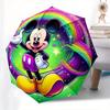 Mickey Mouse,Rainbow Automatic Opening and Closing Umbrella - 8-rib Folding Design, Lightweight and Portable, Suitable for Daily Business Us
