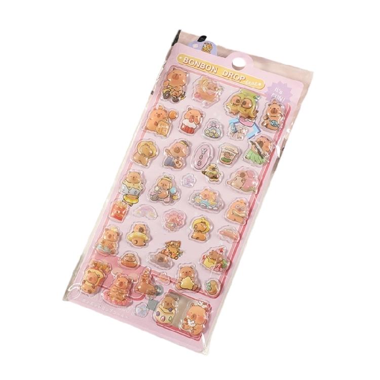 Embossed Decorative Sticker Adhesive PVC Resin Sticker For Water Bottle Pencil Case Notebook and Kids Room Wall Art