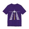Airplane Landing Tee Unisex Short Sleeve Travel Shirt Aviation Gift S-5XL