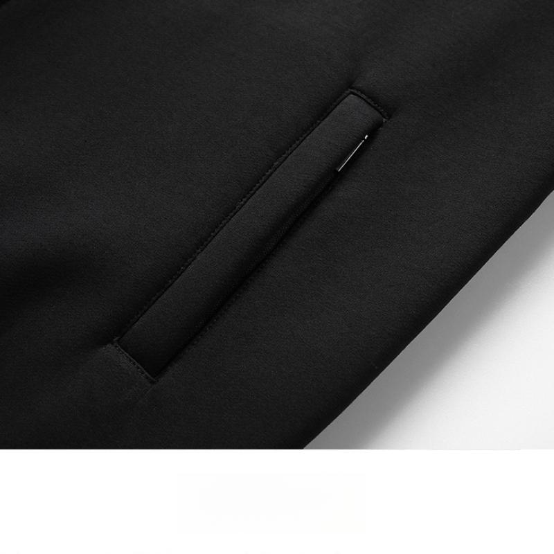 Middle-aged and Elderly Men's Warm Sweatshirt Set Winter Fleece Lined Thickened Sports Jacket Dad's Winter Outfit Lamb Wool Two-piece Set