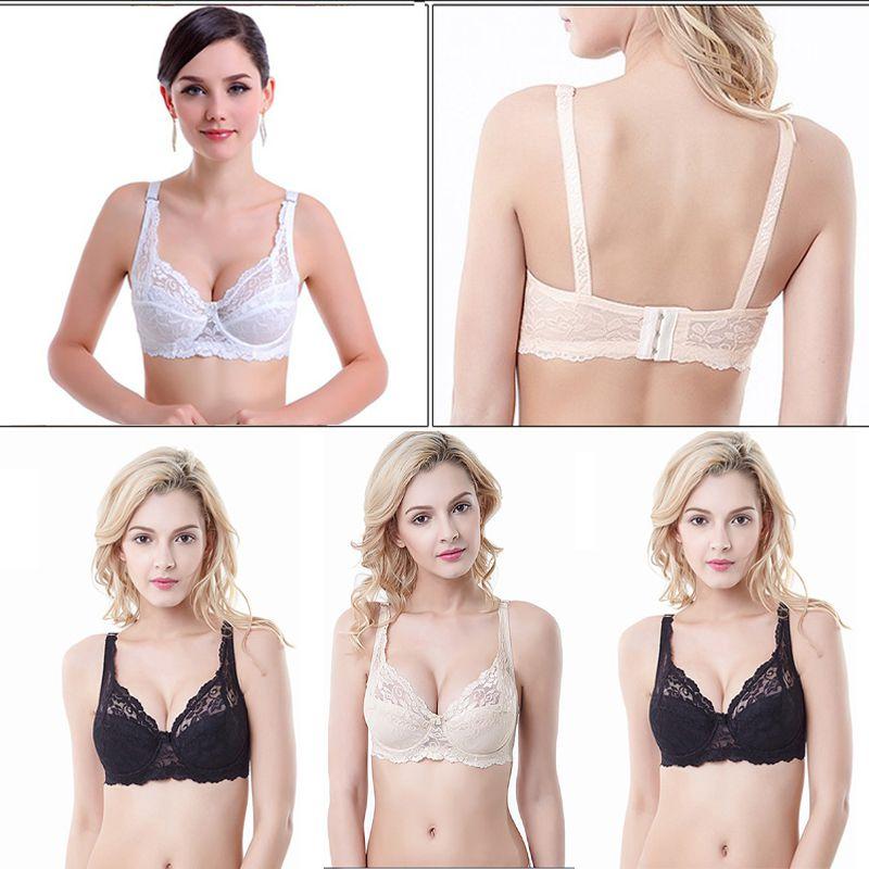 Eleganter Damen-Vollschalen-BH in Übergröße mit Spitze und verstellbaren Trägern