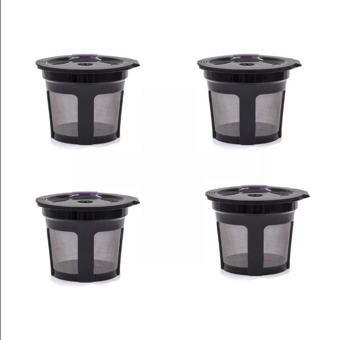 10/6/4pcs Reusable Capsule Cups Refillable Coffee Filters Cups Stainless Steel Mesh Leak-Proof Single Cup Coffee Filters