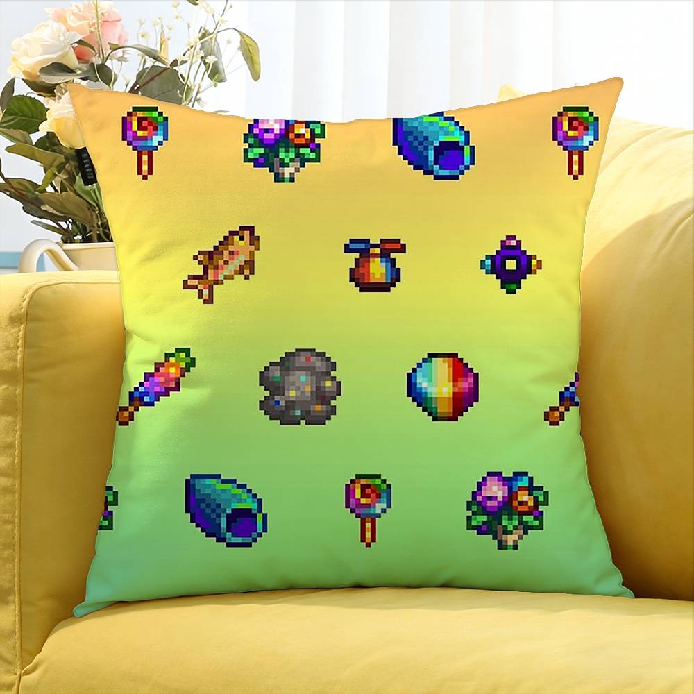 SStardew VValley Custom World Various Sizes Square Pillow Case For Car Home Bedchamber Decor
