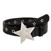 Punk Style Rivet Star Porous Personality Belt Decoration European And American Style Versatile Pin Buckle Belt