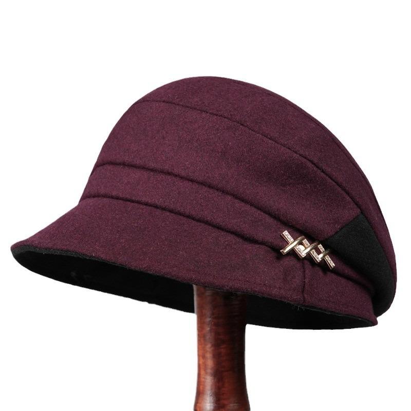 Versatile cap women's autumn pile hat winter elegant temperament fisherman hat