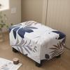 17 Styles Stretch Footstool Cover Ottoman Slipcover Pouffe Dustproof Rectangle Slipcover Print Fabric Furniture Protective Cover