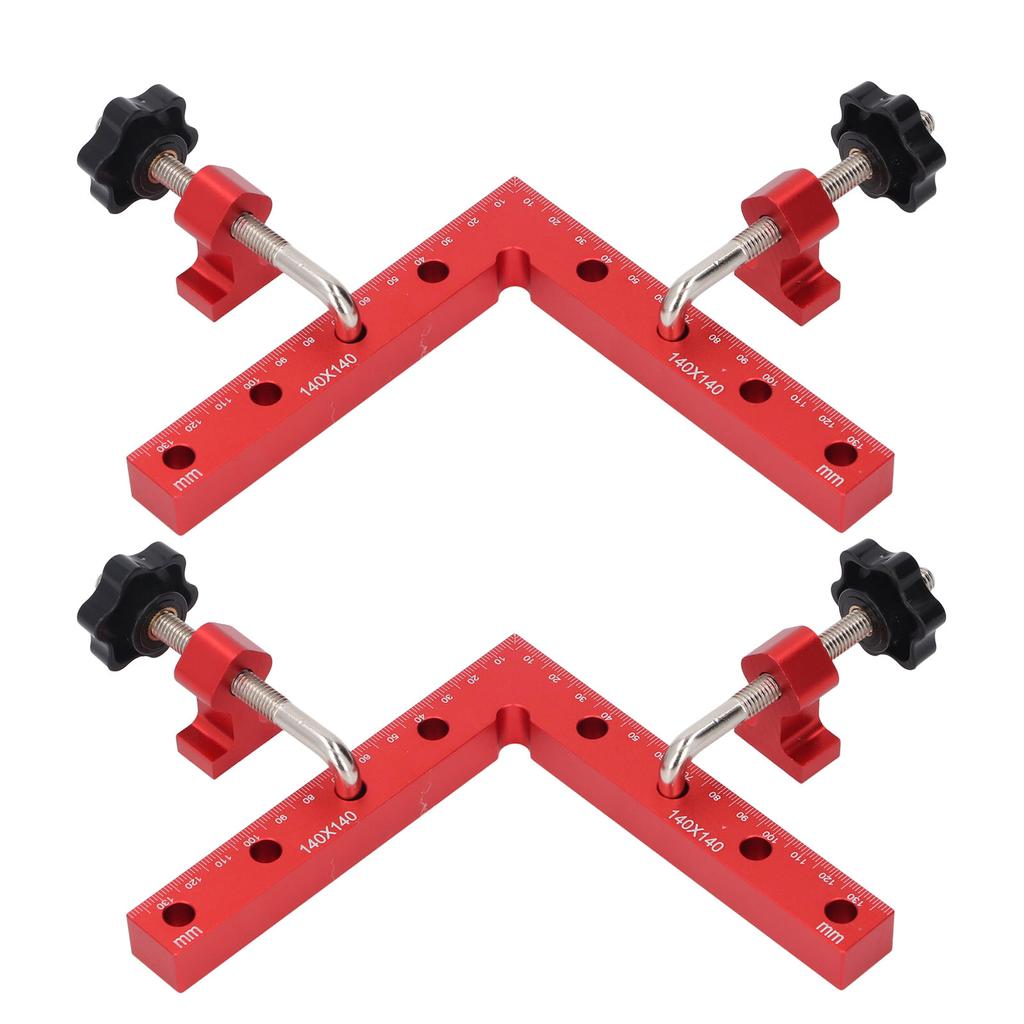 2 Sätze rechtwinklige Schrankklemme 90 Grad Positionierwinkel Holzbearbeitung L-förmige Vorrichtung für