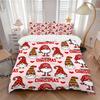 3pcs Christmas Gnomes Bedding Set, Suitable for Bedroom Decoration, (Includes 1 Duvet Cover And 2 Pillowcases, Quilt Not Included) Yy250822120