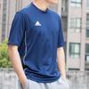 Adidas Quick-Dry Breathable Short Sleeve T-Shirt Men Tops Blue CV3450