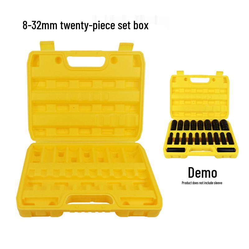 Multifunctional Large Handheld Plastic Socket Tool Box - Industrial Grade for Car & Household Use