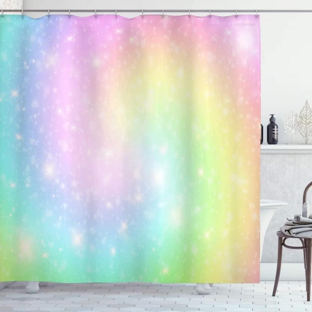 Geometric Shower Curtain Mid Century Vintage Geometric Bathroom Curtain with Hooks Waterproof Polyester Fabric Shower Curtain