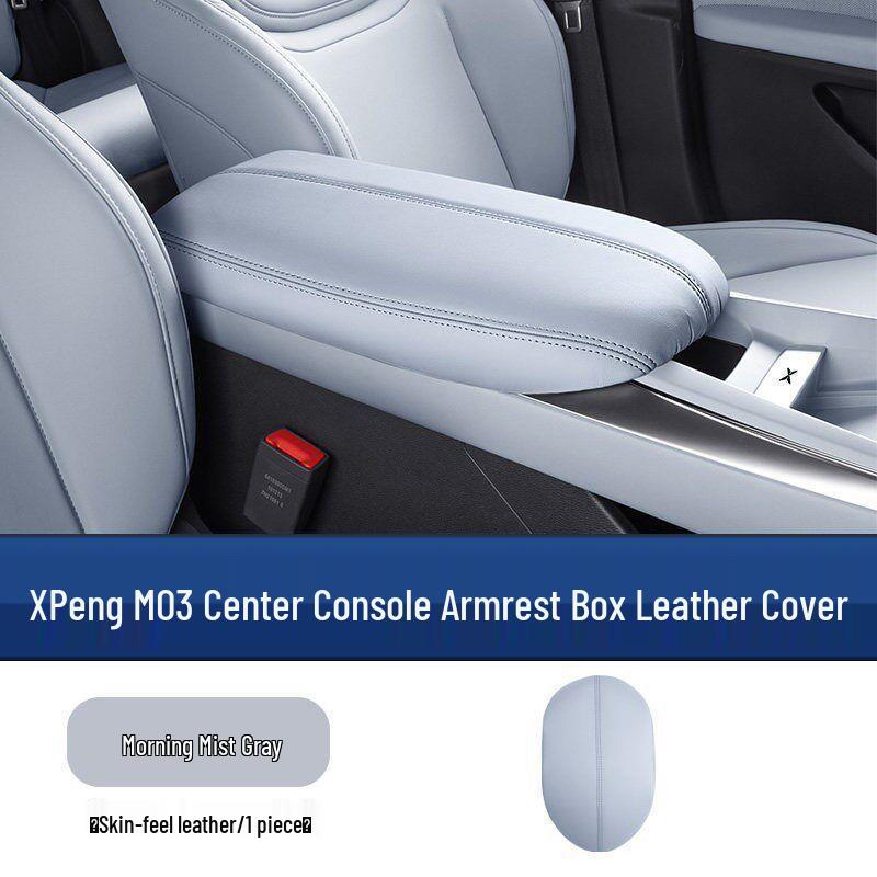 XPeng MONA M03 Console Armrest Heightening Pad Leather Case Car Interior Protection Accessories