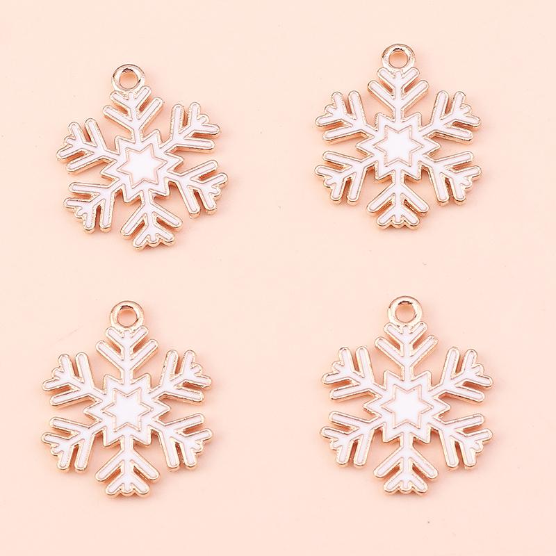 10pcs 15x22mm Cartoon Christmas Charms Enamel Santas Claus Charms Pendants for Jewelry Making DIY Necklace Earrings Accessories