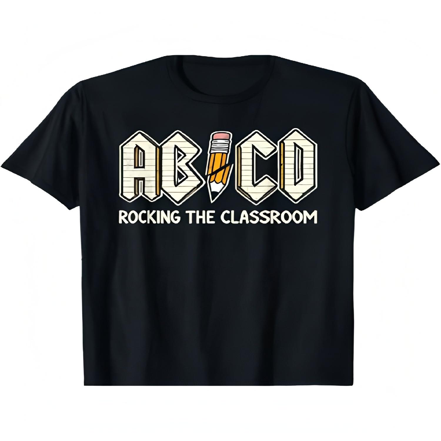 

Abcd Teacher Novelty Funny Back To School Teacher T-Shirt XXXXXL
