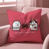 Cute J-Jokes Bear Cushion Cover Multi-Scene Pillow Cover for Home & Car - Reversible, Soft & Durable for Daily Use