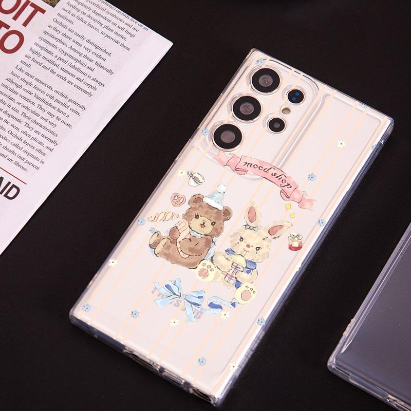 Milk Tea Rabbit Samsung S11 Mobile Phone Case GalaxyS11ultra Cute Transparent S11 + Soft A11/a11