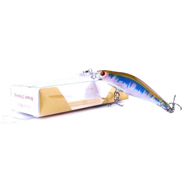 1pc HENGJIA 8cm 6.2g Plastic Laser Minnow Bait for Trout Perch Pike