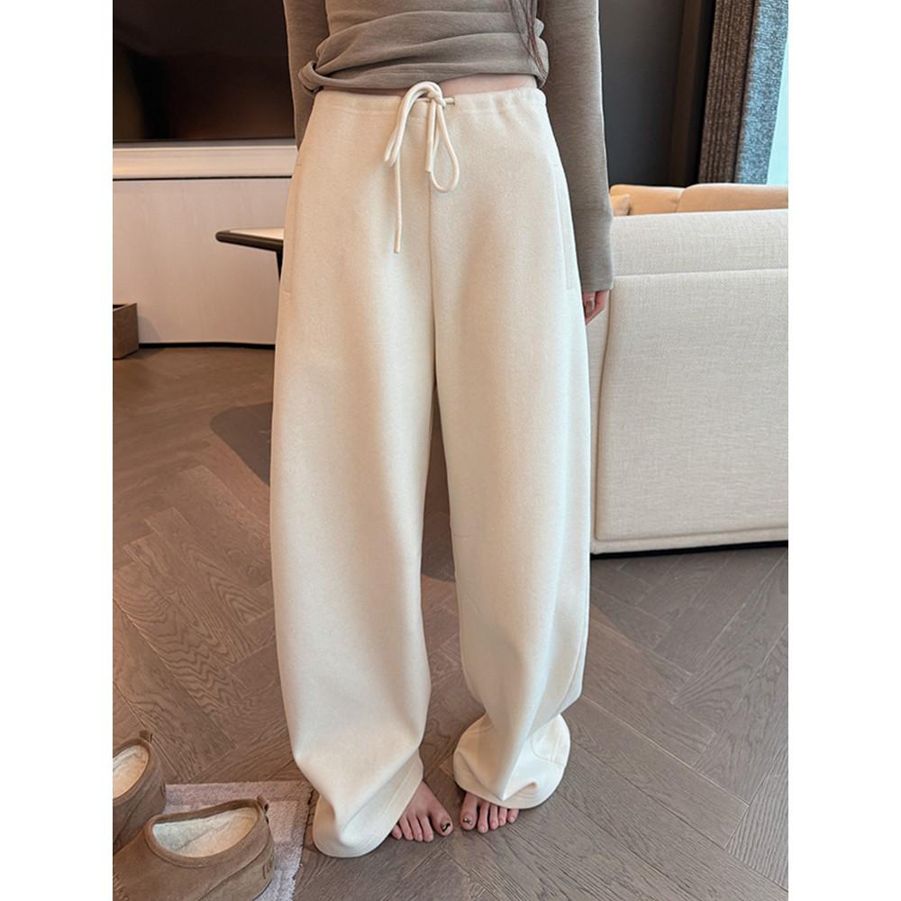 

Here Yaya Shop Lactic Acid Yogurt Minimalist Thick Wool Nylon Lazy Pants Small