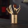 Lotus Copper & Wood Tea Ceremony Six Gentlemen Set