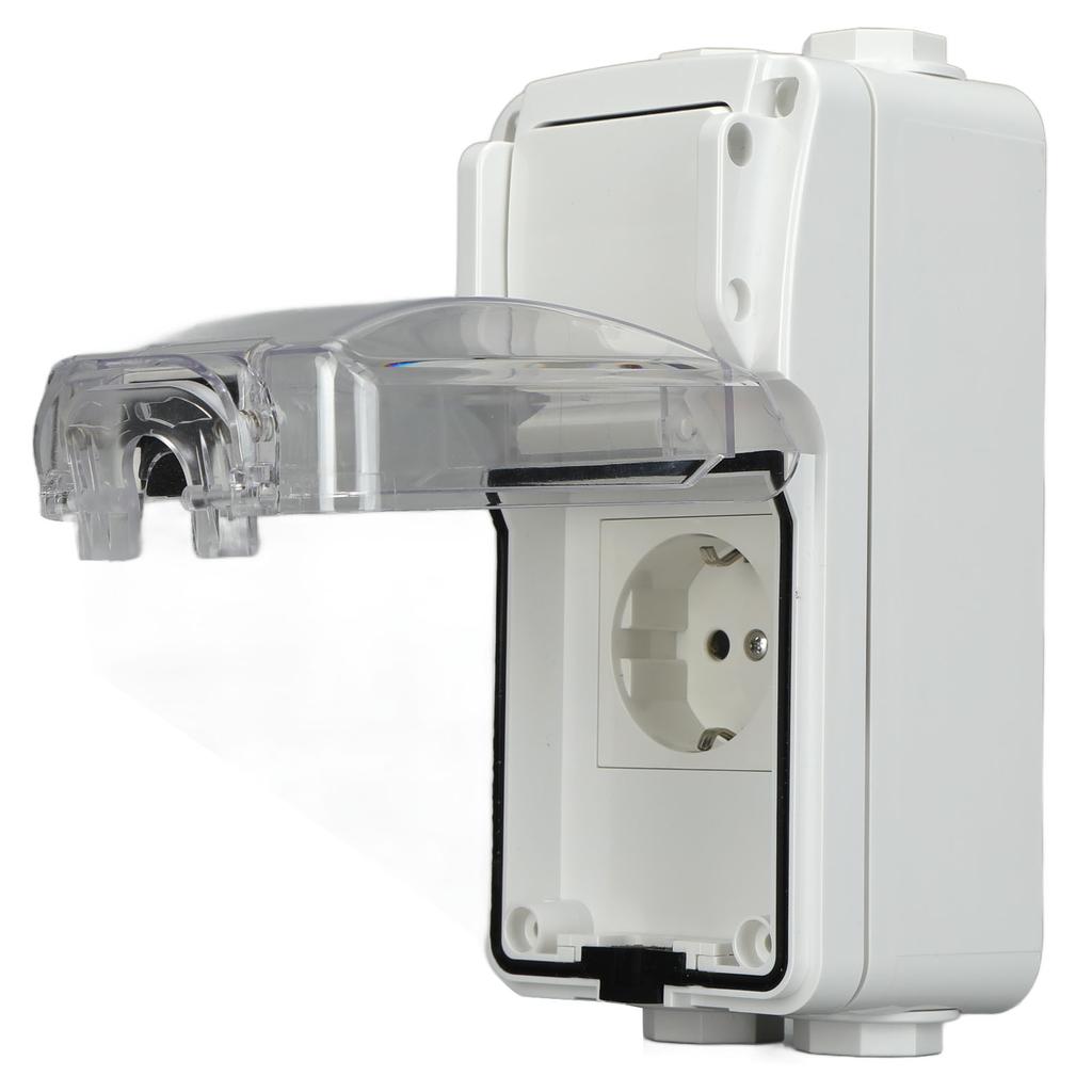 German Waterproof Outlet IP66 Weatherproof In Use Socket Toggle Switch for Garden 250V 16A