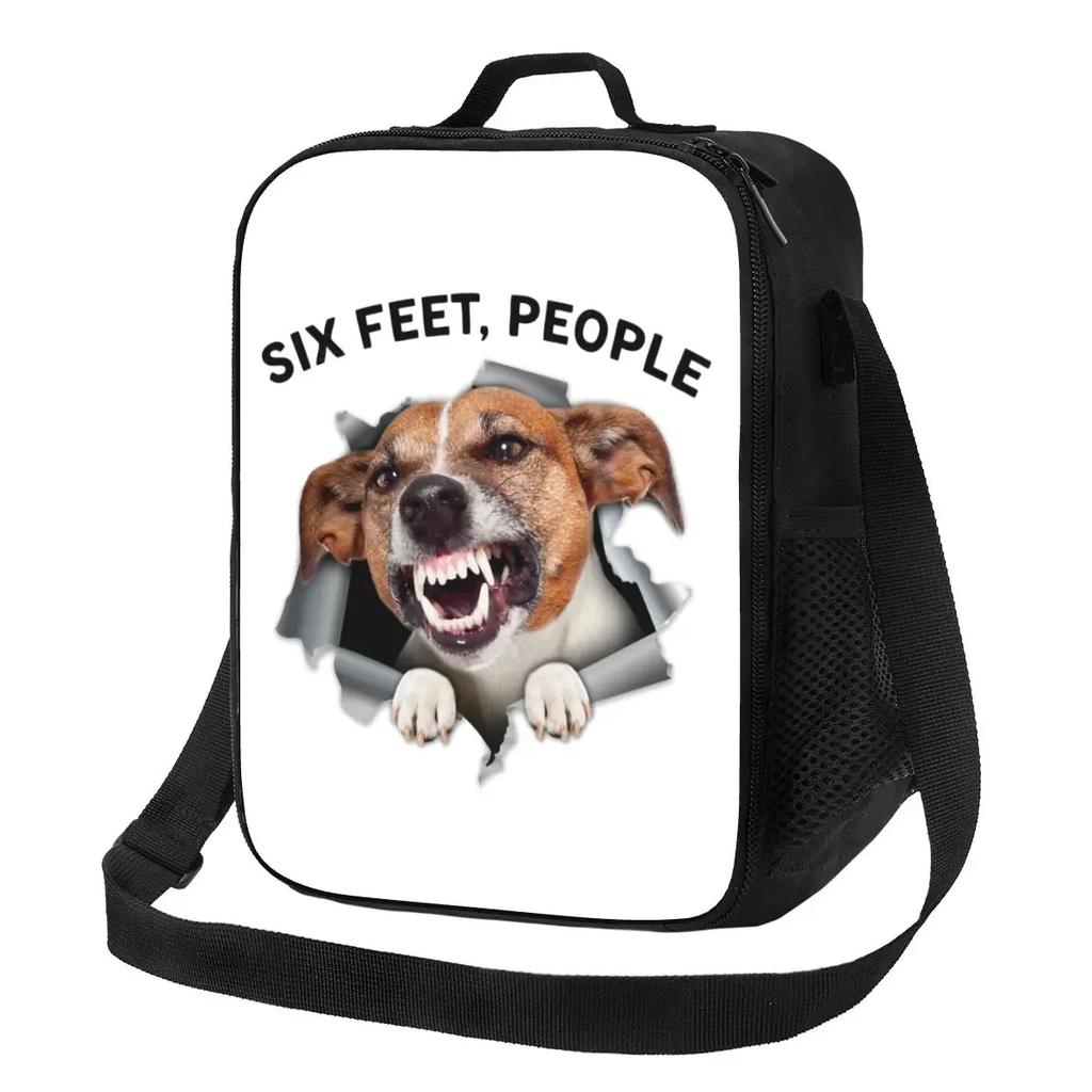 Jack Russell Terrier Dog With Pencil Portable Lunch Box Leakproof Animal Thermal Cooler Food Insulated Lunch Bag School Student