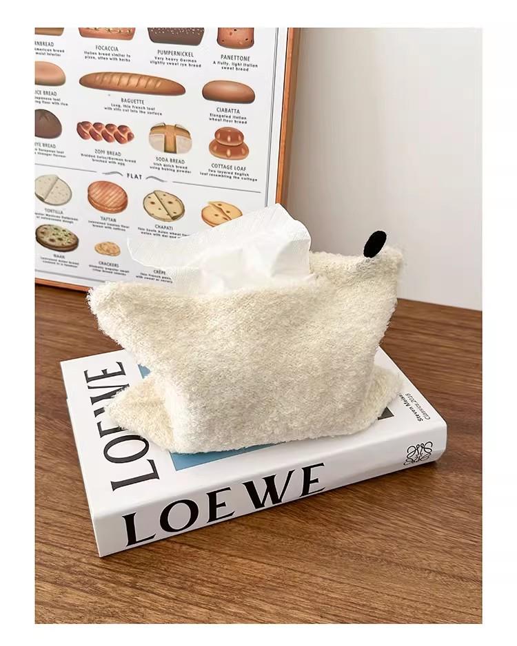 Nordischer Stil Wolle Gestrickt Taschentuchbox Auto Innenraum Dekoration Heimdeko Milchweiß Stoff Taschentuchhalter Hängende Tasche