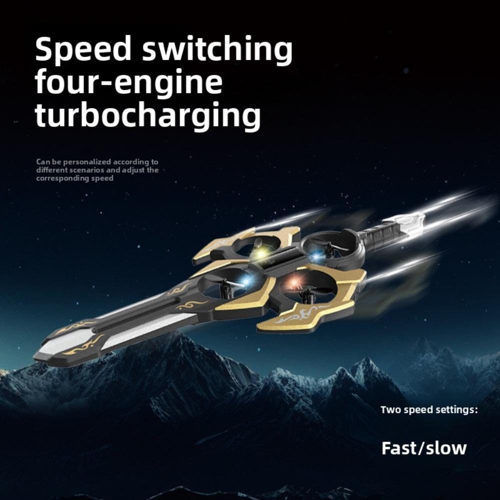 Sword Flying RC Drone, Remote Control Flying Sword Toy for Boys Girls Magic Air Hovercraft Birthday Gift