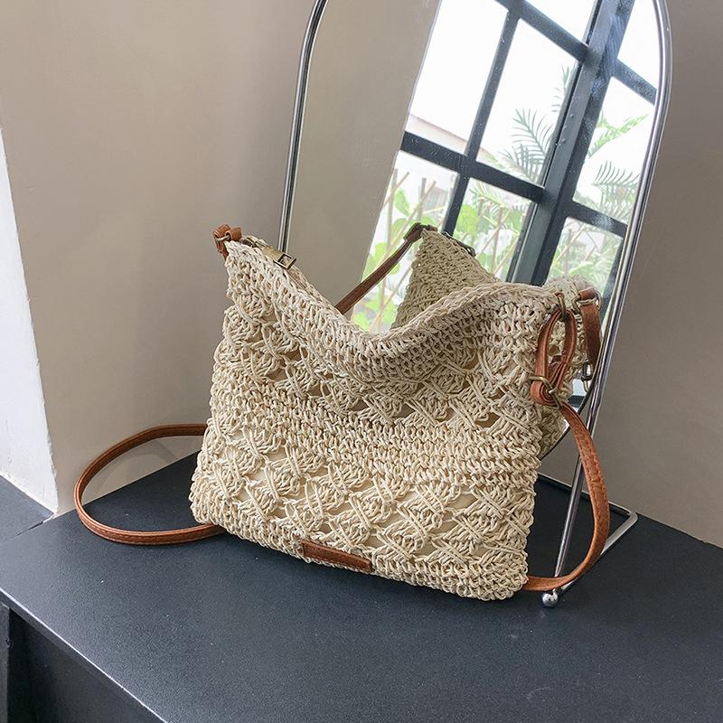 

New small fresh and sweet wind weaving sense fashion style trend women s bag shoulder bag messenger bag покинуть белый