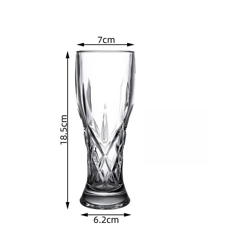 330ml/500ml High-end Craft Beer Glass Creative Carved Beer Glass Cold Drink Cup Household Large Capacity Water Cup Bar Glassware 1pcs