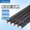 Aluminum Alloy Dual Groove Snooker Cue Case with Wood Grain Finish (Black, Gray, Brown)