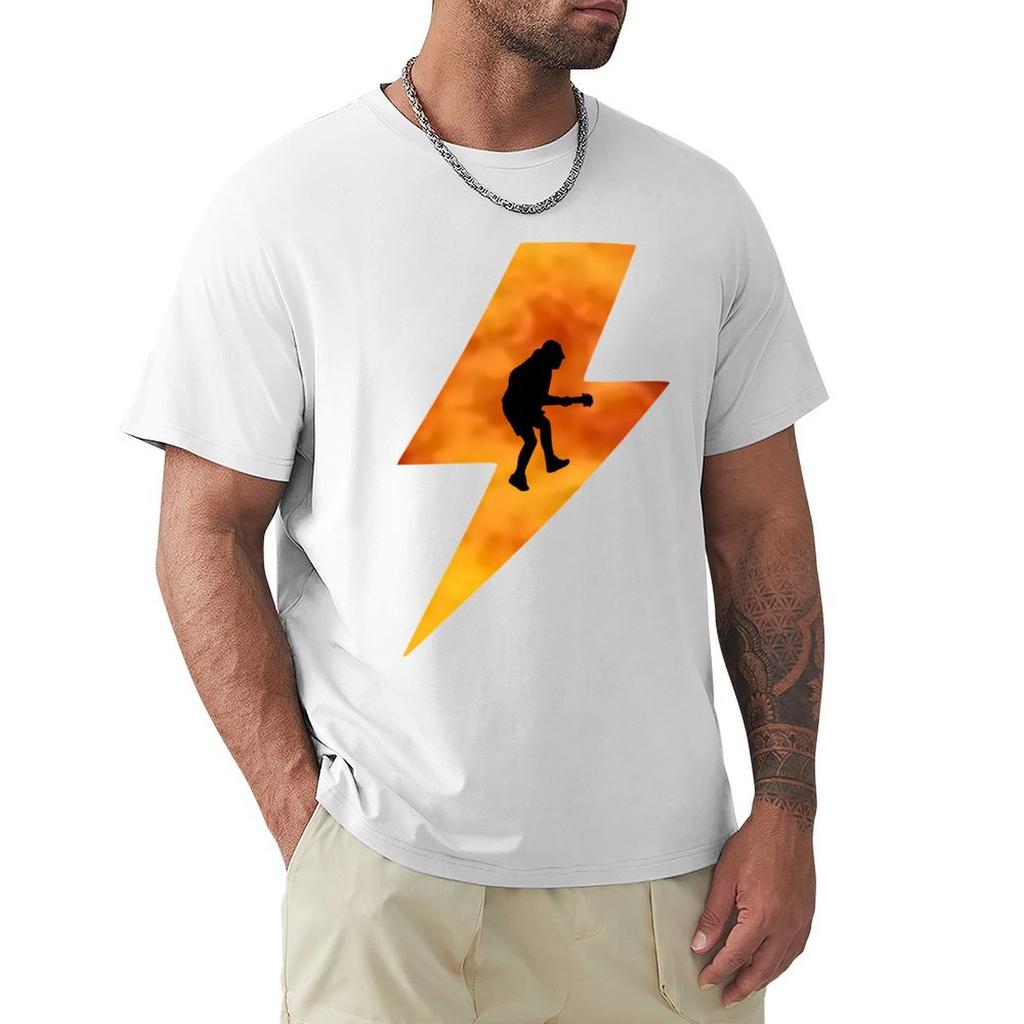 Angus Young High Voltage TShirt boys whites Louboutins Short sleeve tee mens big and tall t shirts