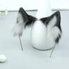 Black White Idol Doll Headwear Cat Ear Cat Wolf Ears Headwear for Cotton Doll  Girl Gift
