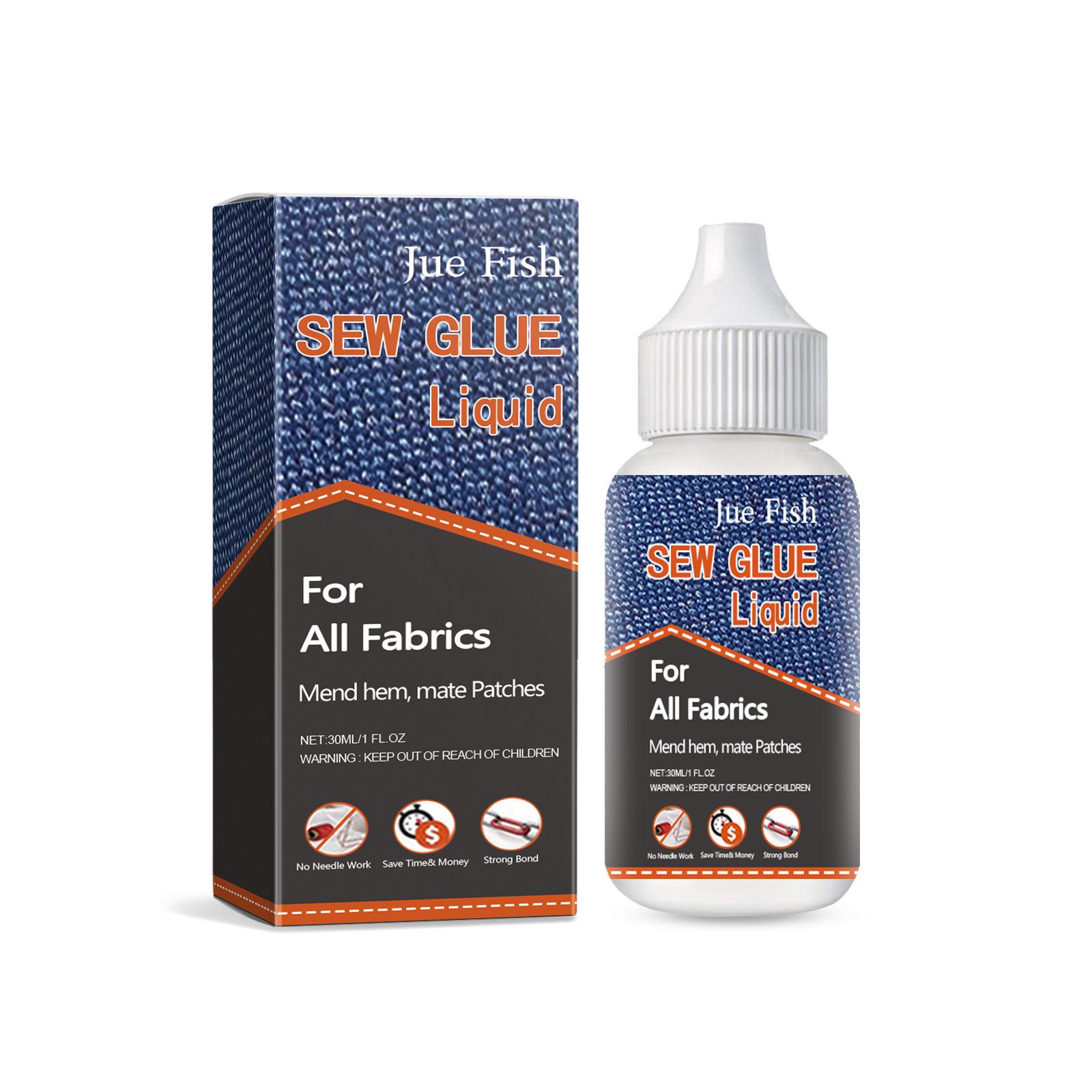 JUE FISH Fabric Repair Glue: Washable, Ironable, and Durable Adhesive for Clothing Repairs