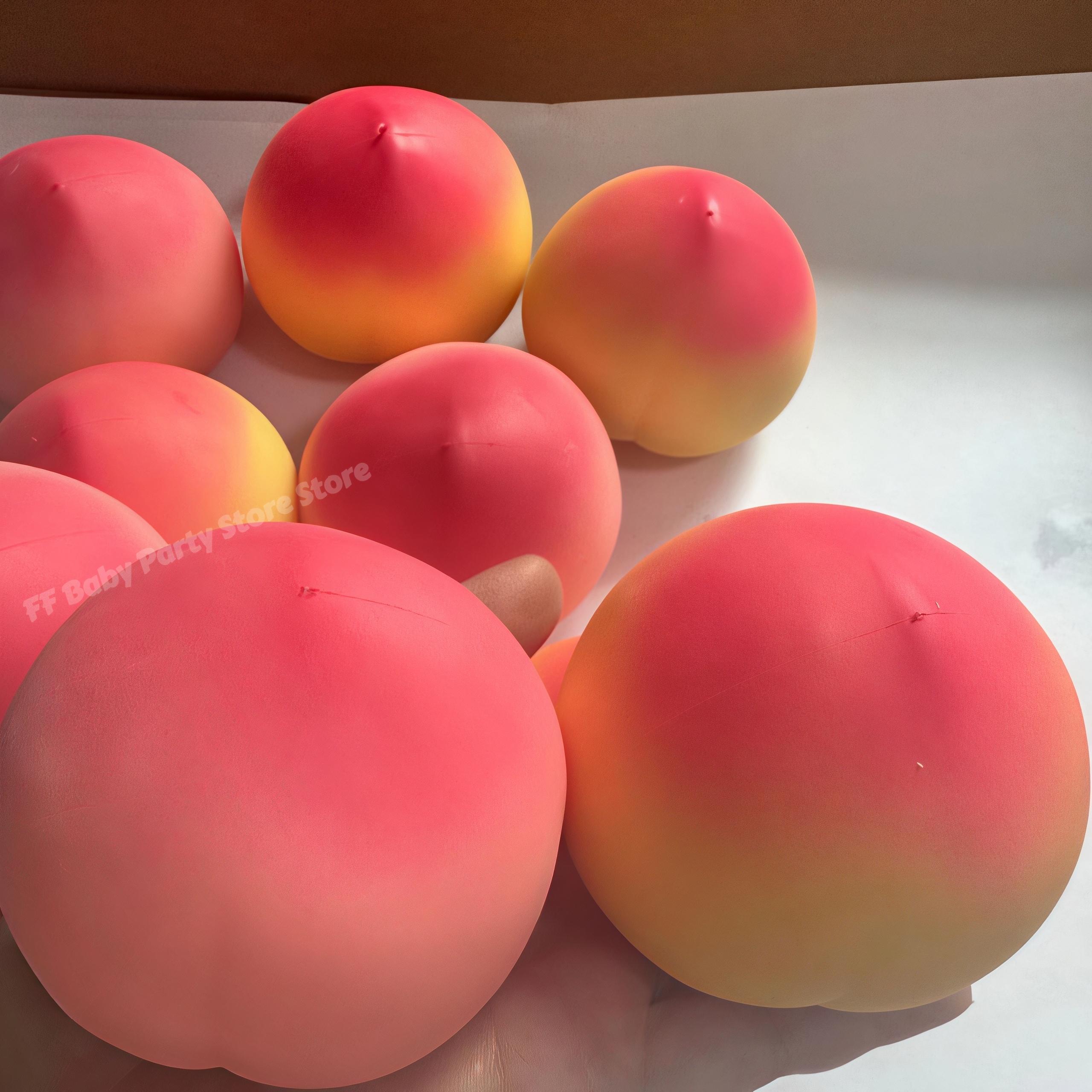 Krakend Geluid Perzik Fruit Squishy Speelgoed Langzaam Rijzend Stressverlichting Fidgets Knijpen Angstremmend Sensorisch speelgoed voor Volwassenen Feestcadeaus