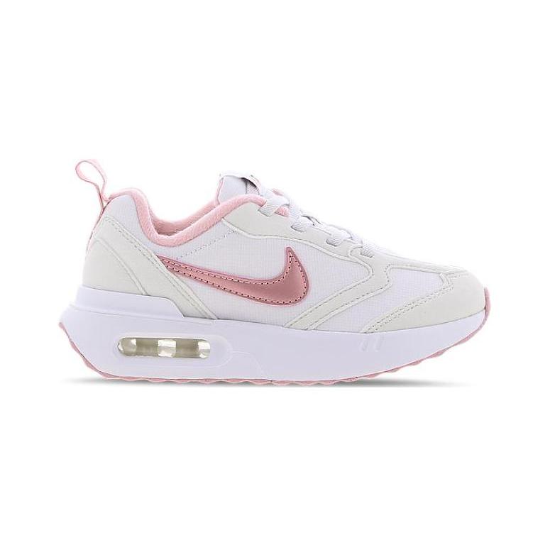 New Nike Air Max Dawn Low Top Kids Lifestyle Shoes White Pink Children Aged 3 7 Years Old DC9318-101