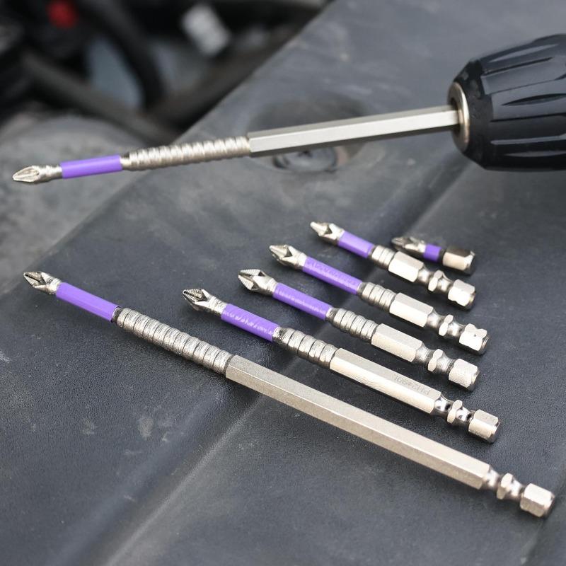 Strong Magnetic Impact Bit Anti-Slip Long Screwdriver Drill Hex Shank Cross Impact Driver Bit Electric Phillips Screwdriver Tips