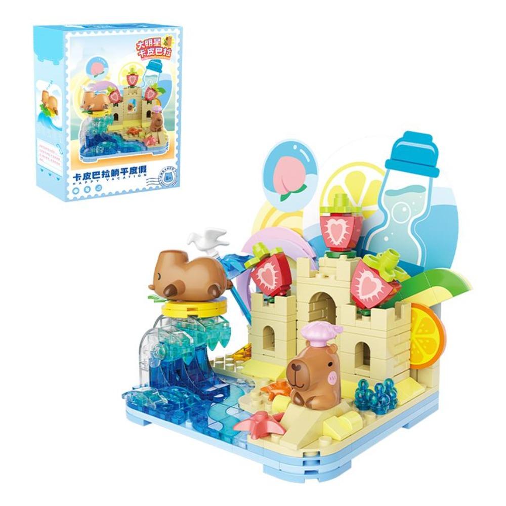 

Капібара Святкові Будівельні Блоки Кемпінг Спа Сцена Модель Цеглинки Настільні Прикраси Дитячі Освітні DIY Іграшки Святкові Подарунки