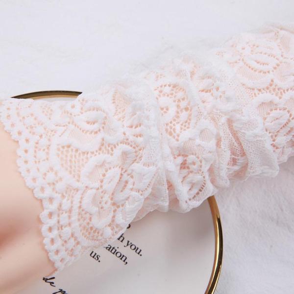 Lace Arm Cover Sun Protection Ice Cover Summer Women Driving Gloves Outdoor Breathable Elastic Half Finger Long Cover