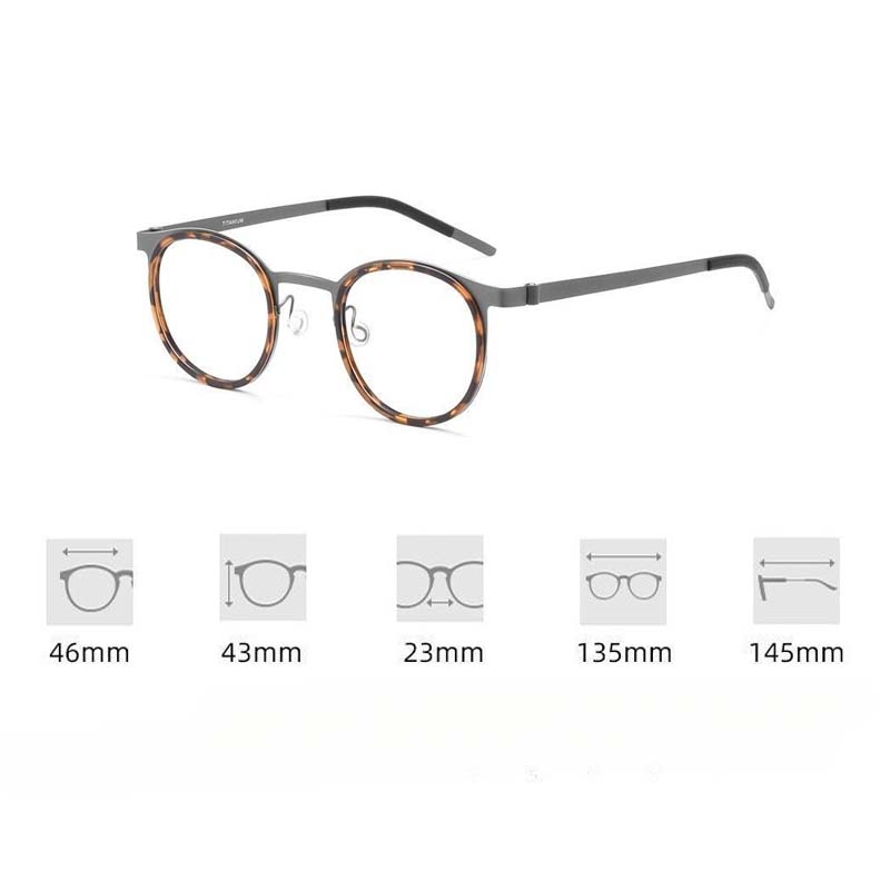 Luxury Designer Metal Round Frame Reading Glasses Men Women Business High-definition Blue Light Blocking Far Sight Eyeglasses