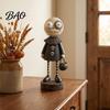 Collectible Resin Art Crafts Halloween Pumpkin/Skeleton Figurine, Desktop Ornament, Retro Cartoon Thanksgiving Home Decorations Humanoid Statue